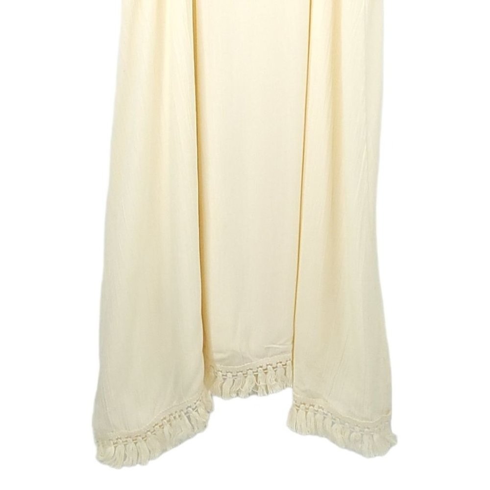Altard State Lace MIni Dress Womens Size S Lined Sleeveless Fringe Boho Cream - Picture 14 of 14